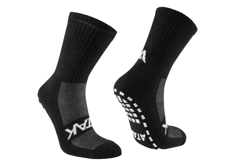 ATAK Classic Mid-Length Grip Socks Black