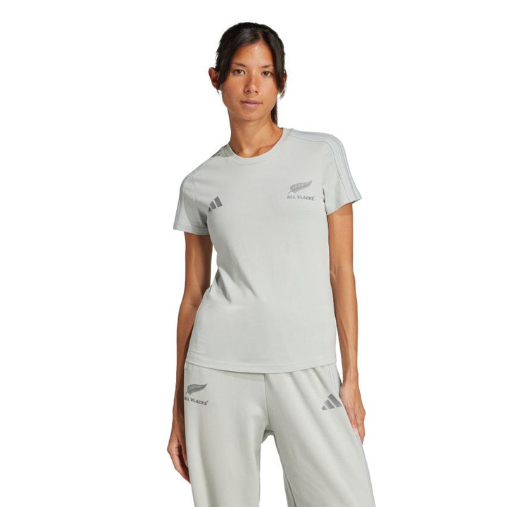 T-shirt de rugby adidas All Blacks pour femme Argent