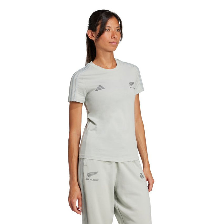 T-shirt de rugby adidas All Blacks pour femme Argent