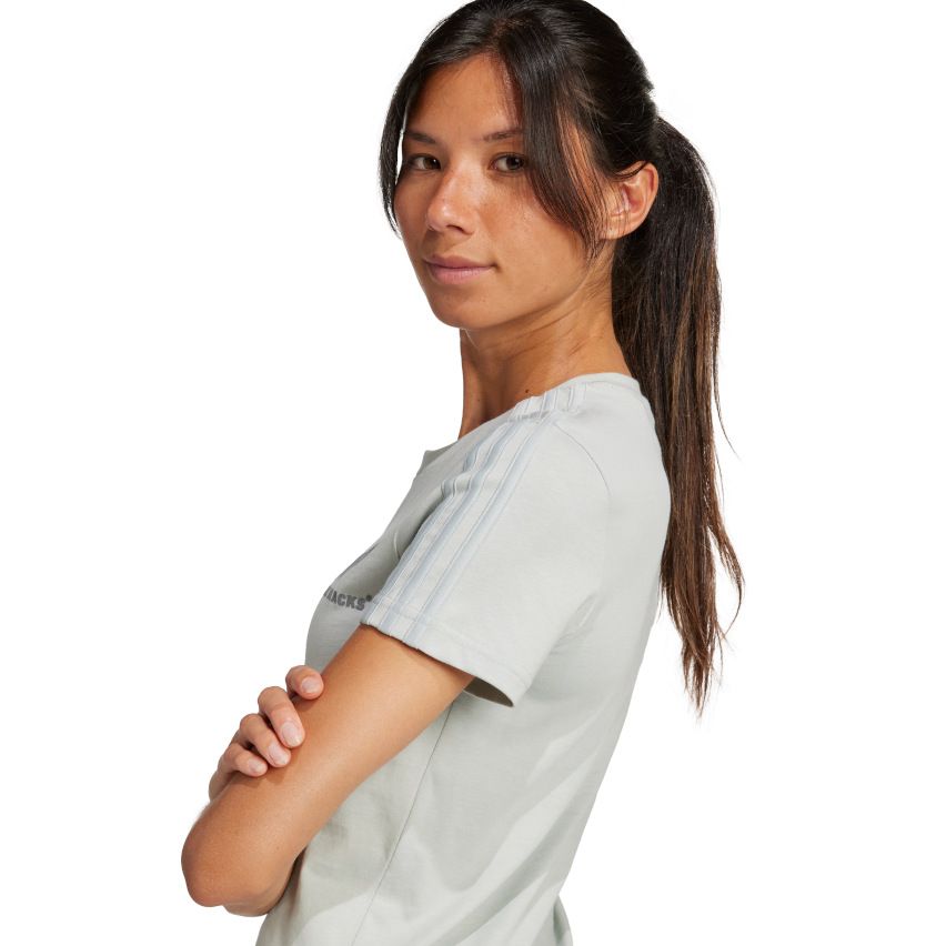 T-shirt de rugby adidas All Blacks pour femme Argent