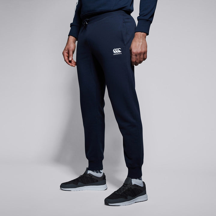 Pantalon Jogging Tapered Fleece Bleu Marine